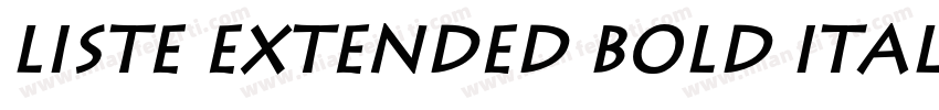 Liste Extended Bold Italic字体转换